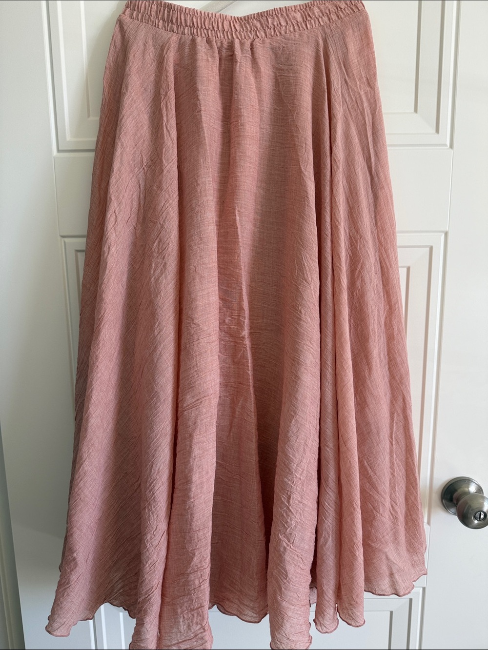Women's Pink Flowing Maxi Skirt